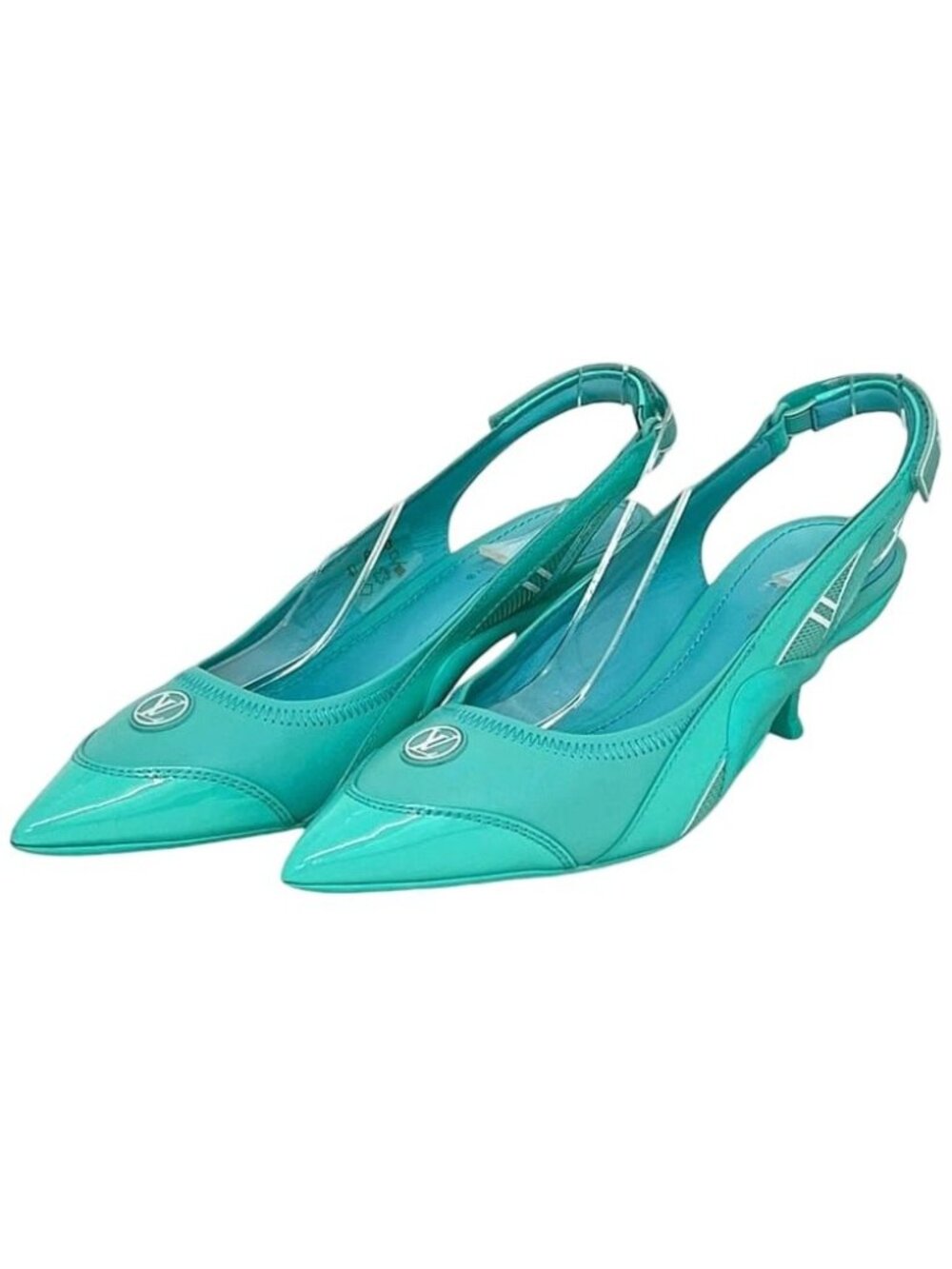 Louis Vuitton Pumps Backstrap Arc Light Leather Green Heel